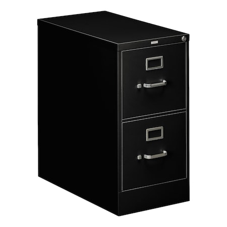 15 W 2 Drawer File Cabinet, Black,  Letter